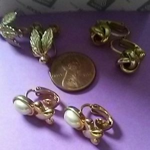 Vintage clip on earrings